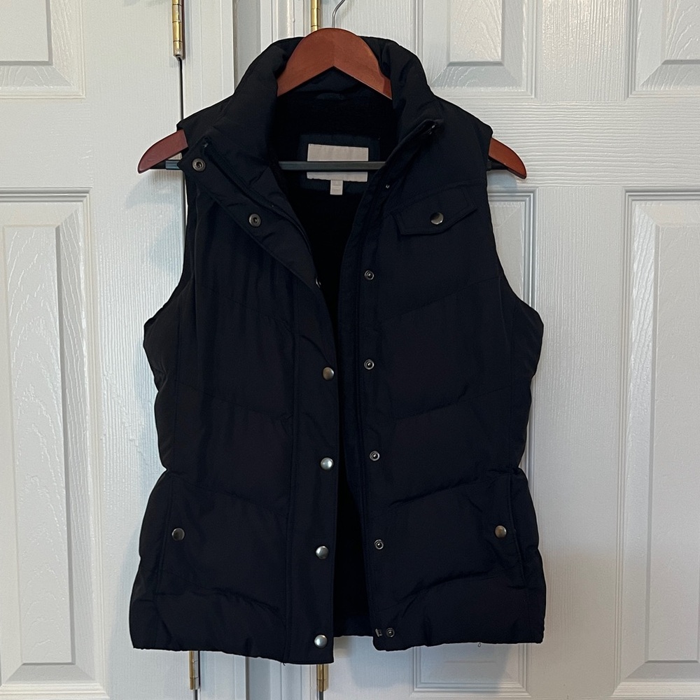 Banana Republic Black Quilted Vest